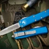 Microtech UTX-85 OTF Automatic Knife Blue 3.1" Satin Drop Point 231-4BL 2 Microtech UTX-85 OTF Automatic Knife Blue 3.1" Satin Drop Point 231-4BL -Southern Blades 231 4 BL 3 73886.1676588855