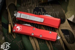 Microtech UTX-85 OTF Automatic Knife Red 3.1" Dagger Apocalyptic Stonewash 232-10APRD 8 Microtech UTX-85 OTF Automatic Knife Red 3.1" Dagger Apocalyptic Stonewash 232-10APRD -Southern Blades 232 10APRD 2 72511.1676589123