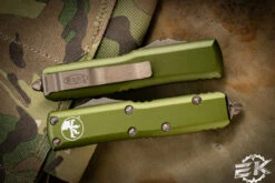 Microtech UTX-85 OD Green OTF Auto 3" Dagger Bronze Apocalyptic SW 232-13APOD -Southern Blades 232 13 APOD 2 63939.1674773499