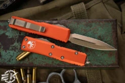 Microtech UTX-85 OTF Automatic Knife Orange 3.1" Dagger Bronze 232-13OR 5 Microtech UTX-85 OTF Automatic Knife Orange 3.1" Dagger Bronze 232-13OR -Southern Blades 232 13 OR 2 30982.1684274619