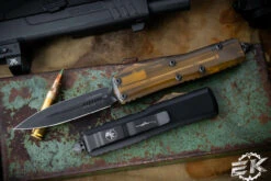 Microtech UTX-85 Ultem OTF Automatic Knife 3.1" MagnaCut DLC Dagger 232-1DLCTULS