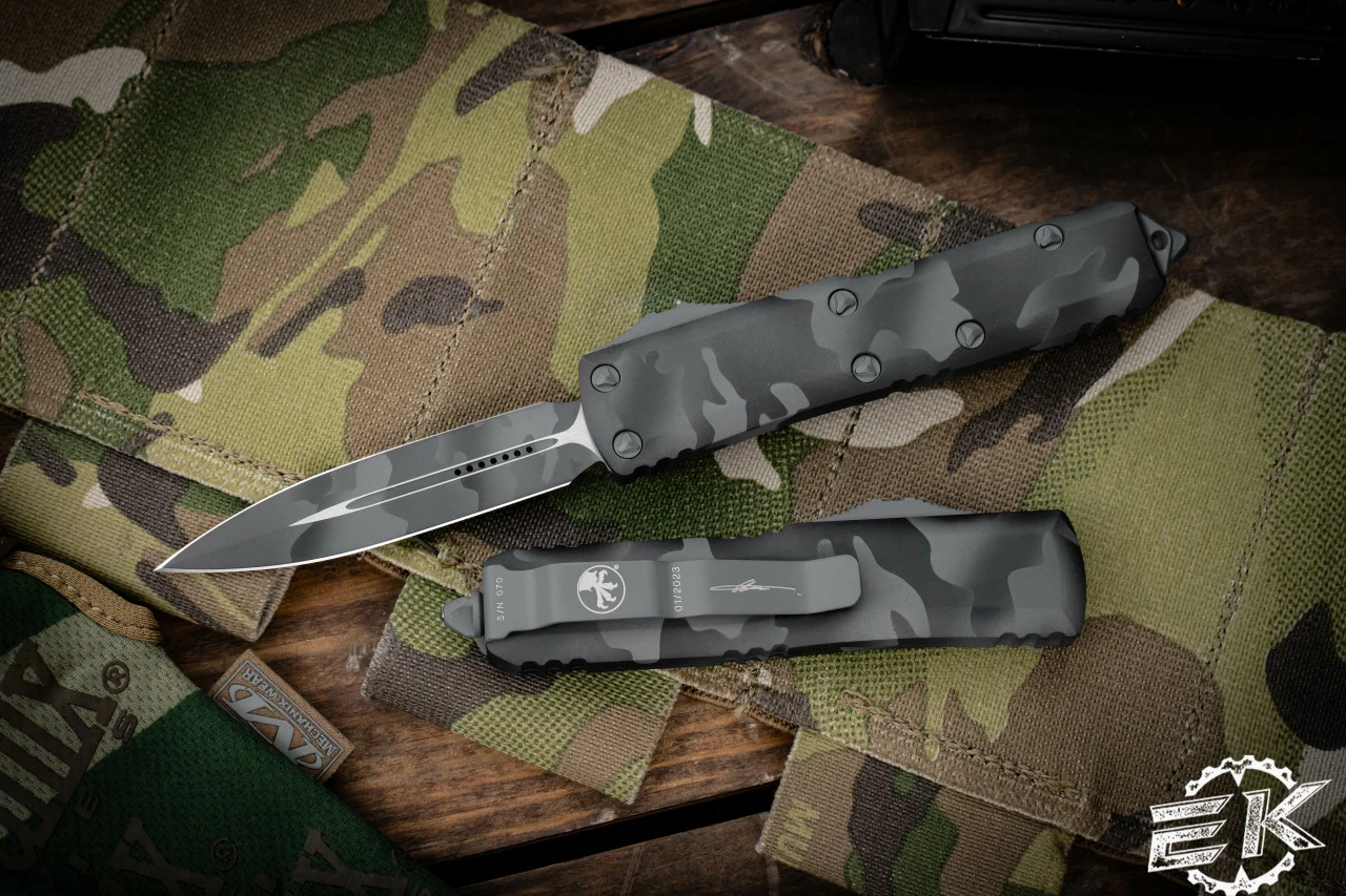 Microtech UTX-85 Urban Camo Cerakote OTF Automatic Knife 3" Dagger 232-1UCS 3 Microtech UTX-85 Urban Camo Cerakote OTF Automatic Knife 3" Dagger 232-1UCS