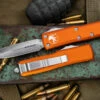 Microtech UTX-85 OTF Automatic Knife Orange 3.1" Dagger Satin 232-4OR -Southern Blades 232 4 OR 68172.1684962313