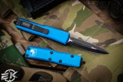 Microtech UTX-85 OTF Automatic Knife Blue 3.1" Dagger Black 232-1BL 7 Microtech UTX-85 OTF Automatic Knife Blue 3.1" Dagger Black 232-1BL -Southern Blades 232 I BL 62303.1676594596