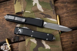 Microtech Ultratech Black OTF Knife 3.4" Drop Point Apocalyptic 121-10AP -Southern Blades 232II 10S 27925.1682530256