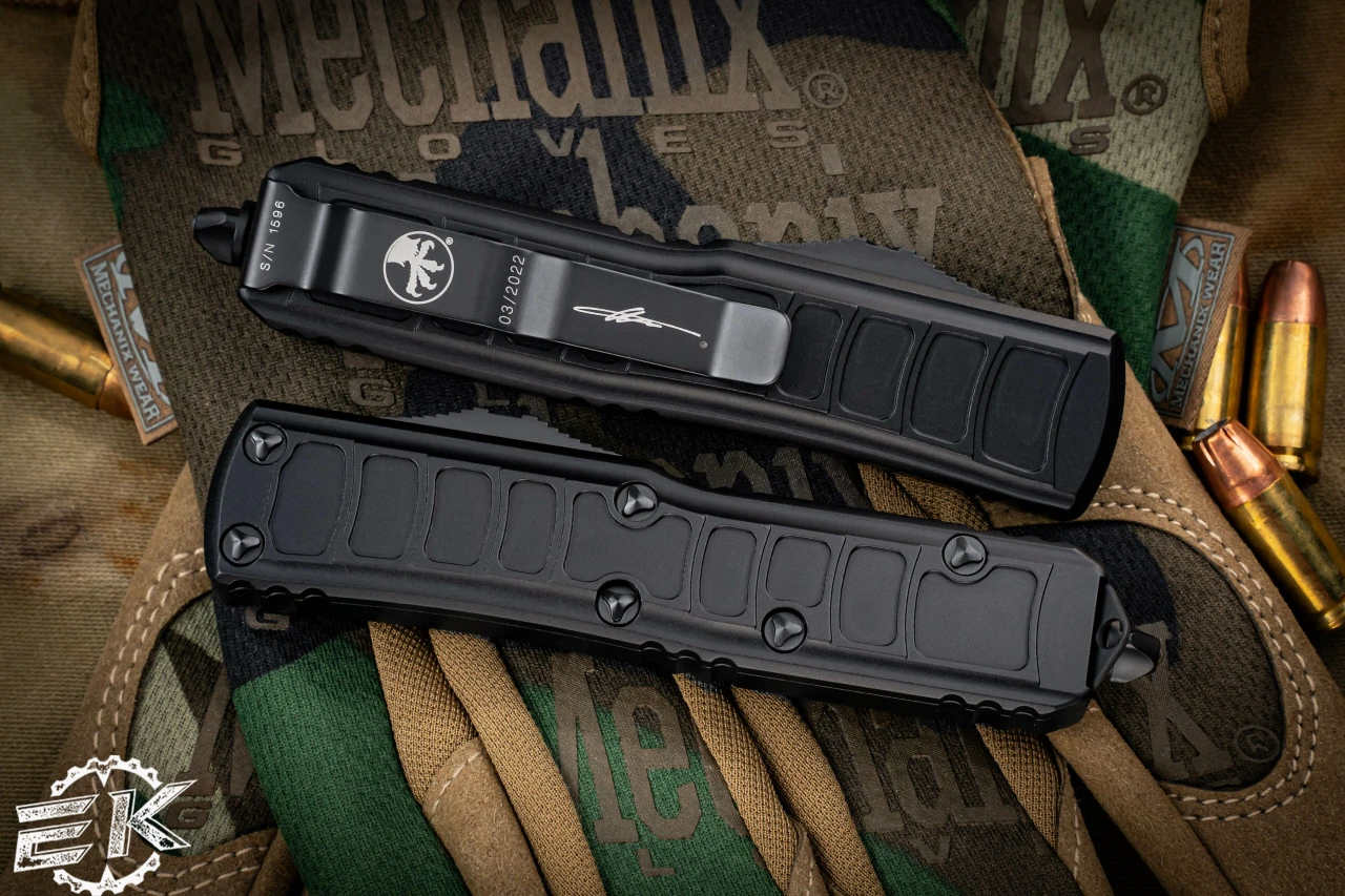 Microtech UTX-85 II Stepside OTF Automatic Knife 3" Dagger Black 232II-1TS 5 Microtech UTX-85 II Stepside OTF Automatic Knife 3" Dagger Black 232II-1TS - Image 3