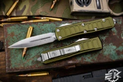 Microtech UTX-85 II Stepside OD Green OTF Automatic Knife 3" Dagger Satin 232II-4ODS