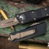 Microtech Troodon Mini OTF Automatic Knife 1.9" Dagger Bronze Apocalyptic (Cali-Legal) 238-13AP