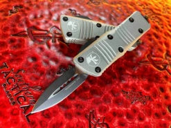 Microtech Mini Troodon Double Edge Titanium Grey Standard 7 Microtech Mini Troodon Double Edge Titanium Grey Standard -Southern Blades 238 1TG 4