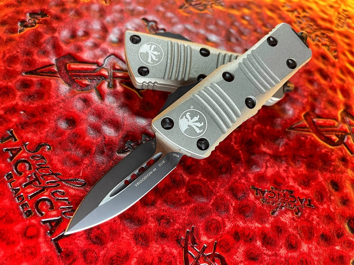 Microtech Mini Troodon Double Edge Titanium Grey Standard 5 Microtech Mini Troodon Double Edge Titanium Grey Standard - Image 3