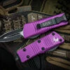 Microtech "Troodon Mini" OTF Automatic Knife Violet 1.9" Dagger Black 238-1VI