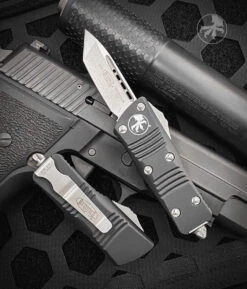 Microtech Mini Troodon Tanto Stonewashed Standard