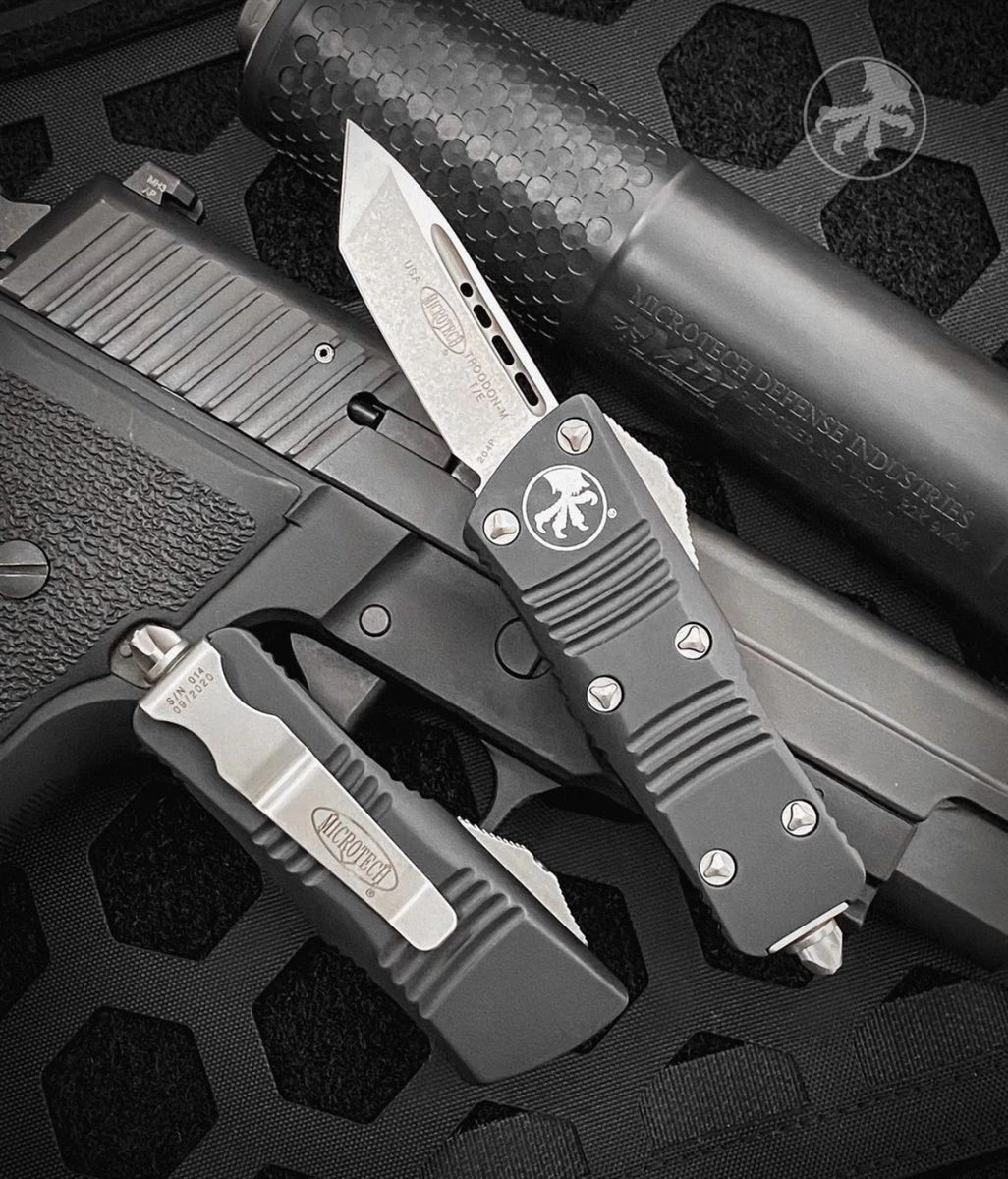 Microtech Mini Troodon Tanto Stonewashed Standard 3 Microtech Mini Troodon Tanto Stonewashed Standard