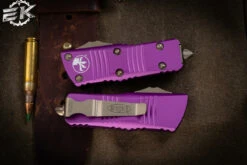 Microtech Troodon Mini OTF Automatic Knife Violet 1.9" Tanto Bronze 240-13VI -Southern Blades 240 13 VI 3 68496.1675024933