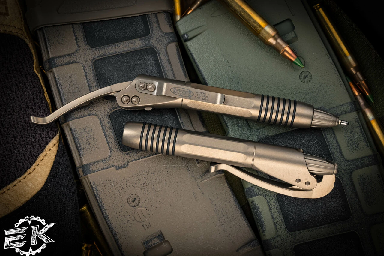 Microtech Siphon II Stainless Steel Tactical Pen 3.5" Bronze 401-SS-BZ 4 Microtech Siphon II Stainless Steel Tactical Pen 3.5" Bronze 401-SS-BZ - Image 2