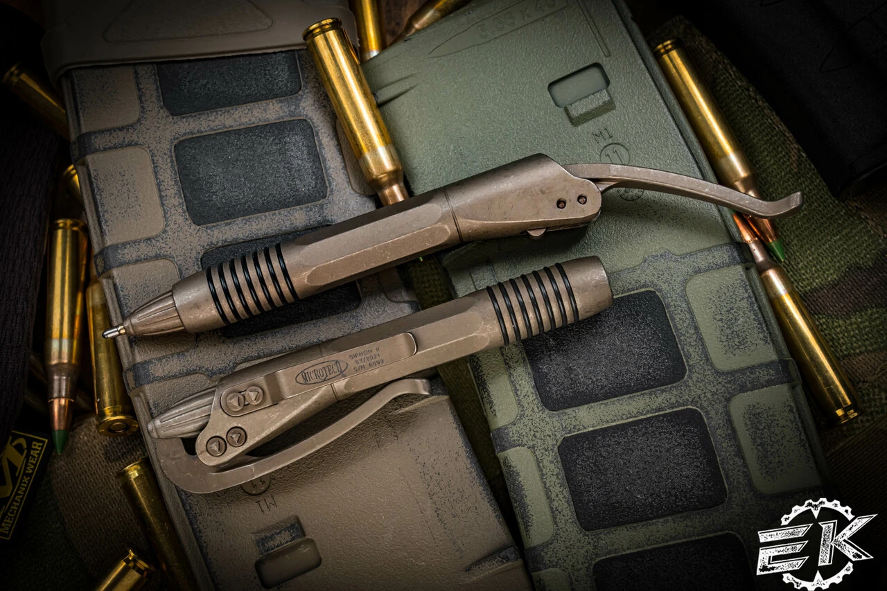 Microtech Siphon II Stainless Steel Tactical Pen 3.5" Bronze Apocalyptic 401-SS-BZAP 3 Microtech Siphon II Stainless Steel Tactical Pen 3.5" Bronze Apocalyptic 401-SS-BZAP