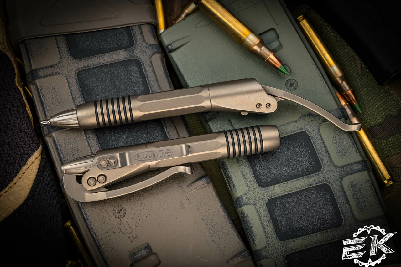 Microtech Siphon II Stainless Steel Tactical Pen 3.5" Bronze 401-SS-BZ 3 Microtech Siphon II Stainless Steel Tactical Pen 3.5" Bronze 401-SS-BZ