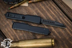 Microtech UTX-70 Warhound DLC Shadow OTF Automatic Knife 2.4" DLC 419W-1DLCTSH -Southern Blades 419W 1 DLCTSH 2 00042.1691441026