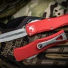 Microtech Hera OTF Automatic Knife Red 3" Dagger Stonewash 702-10RD