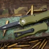 Microtech Hera OTF Automatic Knife OD Green 3" Dagger Black 702-1OD