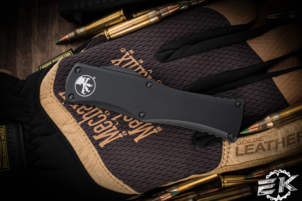 Microtech Hera OTF Automatic Knife Black 3" Dagger Black Serrated 702-2T 5 Microtech Hera OTF Automatic Knife Black 3" Dagger Black Serrated 702-2T - Image 3