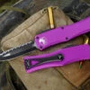 Microtech Hera Violet OTF Automatic Knife Black 3" Dagger Black Serrated 702-3VI 1 Microtech Hera Violet OTF Automatic Knife Black 3" Dagger Black Serrated 702-3VI -Southern Blades 702 3 VI 2 65345.1666636637