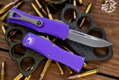 Microtech Hera Purple OTF Automatic Knife 3" Drop Point Apocalyptic Stonewash 703-10APPU 6 Microtech Hera Purple OTF Automatic Knife 3" Drop Point Apocalyptic Stonewash 703-10APPU -Southern Blades 703 10 APPU 2 76567.1669066028