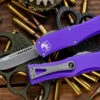 Microtech Hera Purple OTF Automatic Knife 3" Drop Point Apocalyptic Stonewash 703-10APPU