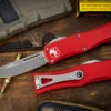 Microtech Hera OTF Automatic Knife Red 3" Drop Point Apocalyptic Stonewash 703-10APRD 2 Microtech Hera OTF Automatic Knife Red 3" Drop Point Apocalyptic Stonewash 703-10APRD -Southern Blades 703 10 APRD 45875.1670278515