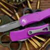 Microtech Hera Violet OTF Automatic Knife 3" Drop Point Apocalyptic Stonewash 703-10APVI