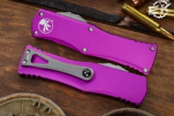 Microtech Hera OTF Automatic Knife Violet 3" Drop Point Stonewash 703-10VI -Southern Blades 703 10 VI 3 93138.1667500830
