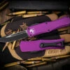 Microtech Hera OTF Automatic Knife Violet 3" Drop Point Black 703-1VI