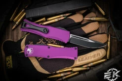 Microtech Hera OTF Automatic Knife Violet 3" Drop Point Black 703-1VI 6 Microtech Hera OTF Automatic Knife Violet 3" Drop Point Black 703-1VI -Southern Blades 703 1 VI 42596.1679518671
