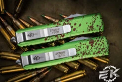 Microtech UTX-85 Zombie Set Hellhound/Warhound OTF 3" Stonewash 719-10SETZTS -Southern Blades 719 10 SET ZTS 3 93992.1688662456