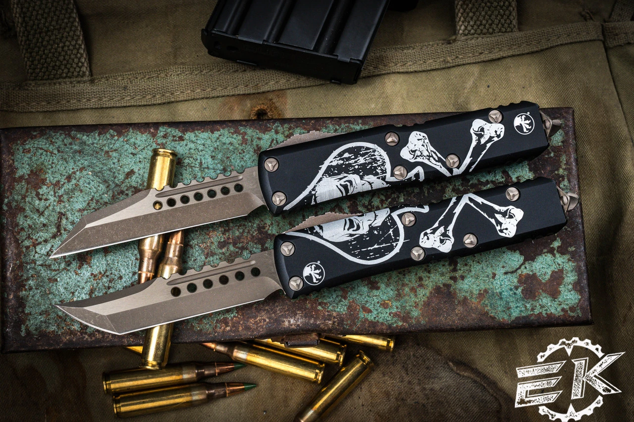 Microtech UTX-85 Death Card Set Hellhound/Warhound OTF 3" Bronze 719-13SETDCS 3 Microtech UTX-85 Death Card Set Hellhound/Warhound OTF 3" Bronze 719-13SETDCS