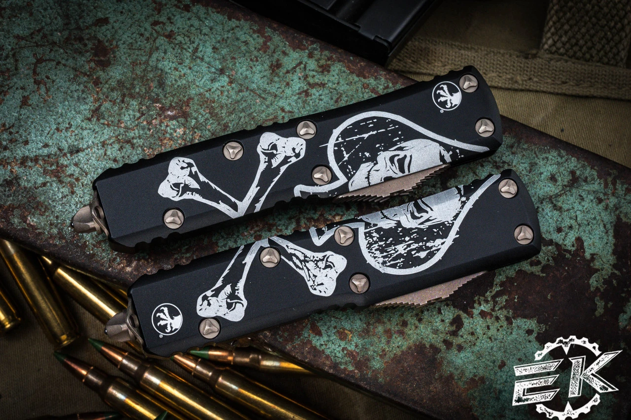 Microtech UTX-85 Death Card Set Hellhound/Warhound OTF 3" Bronze 719-13SETDCS 6 Microtech UTX-85 Death Card Set Hellhound/Warhound OTF 3" Bronze 719-13SETDCS - Image 4