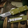 Microtech Troodon Mini Hellhound OTF Automatic Knife OD Green 1.9" Stonewash 819-10ODS