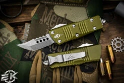 Microtech Troodon Mini Hellhound OTF Automatic Knife OD Green 1.9" Stonewash 819-10ODS