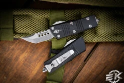 Microtech Troodon Mini Hellhound OTF Automatic Knife 1.9" Stonewash (Cali-Legal) 819-10S