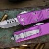 Microtech Troodon Mini Hellhound OTF Automatic Knife Violet 1.9" Stonewash (Cali-Legal) 819-10VIS