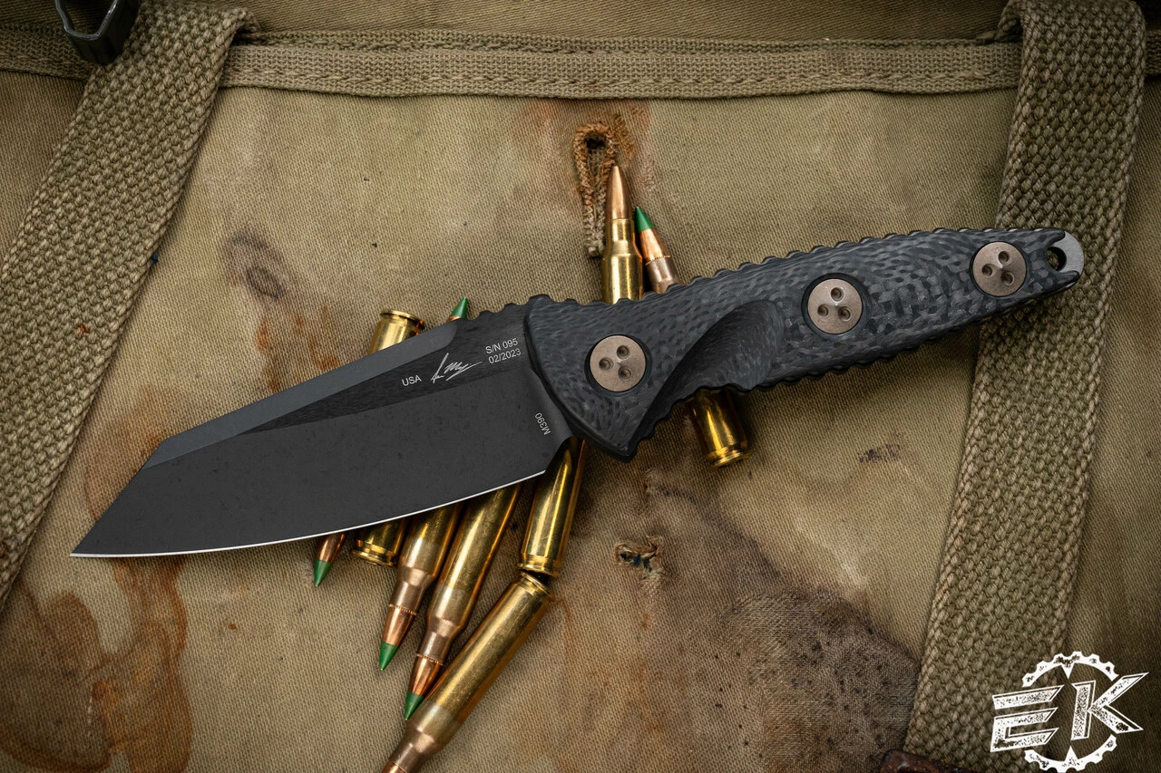 Microtech Socom Alpha Mini Fixed Blade Knife Carbon Fiber 3.75" Warcom DLC 93M-1DLCCFS 3 Microtech Socom Alpha Mini Fixed Blade Knife Carbon Fiber 3.75" Warcom DLC 93M-1DLCCFS