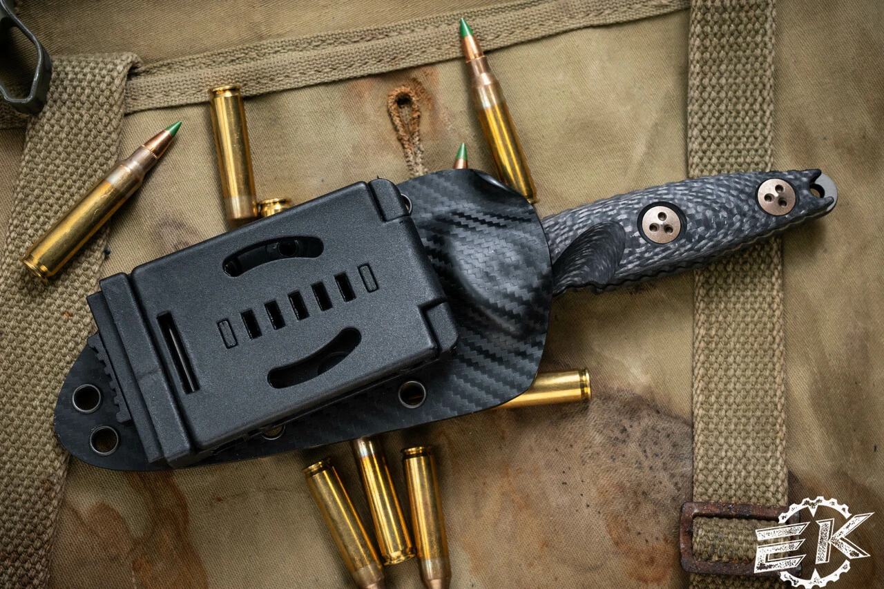 Microtech Socom Alpha Mini Fixed Blade Knife Carbon Fiber 3.75" Warcom DLC 93M-1DLCCFS 4 Microtech Socom Alpha Mini Fixed Blade Knife Carbon Fiber 3.75" Warcom DLC 93M-1DLCCFS - Image 2