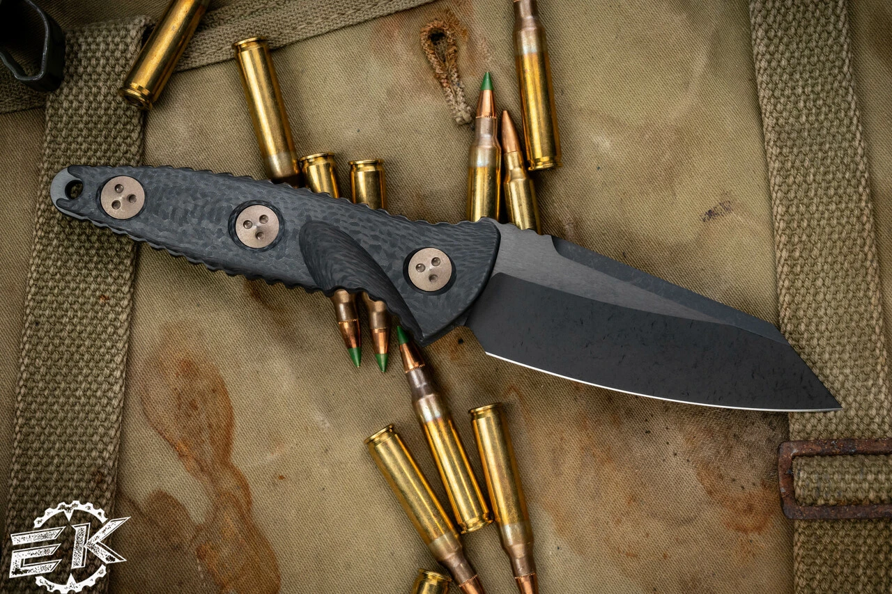 Microtech Socom Alpha Mini Fixed Blade Knife Carbon Fiber 3.75" Warcom DLC 93M-1DLCCFS 5 Microtech Socom Alpha Mini Fixed Blade Knife Carbon Fiber 3.75" Warcom DLC 93M-1DLCCFS - Image 3