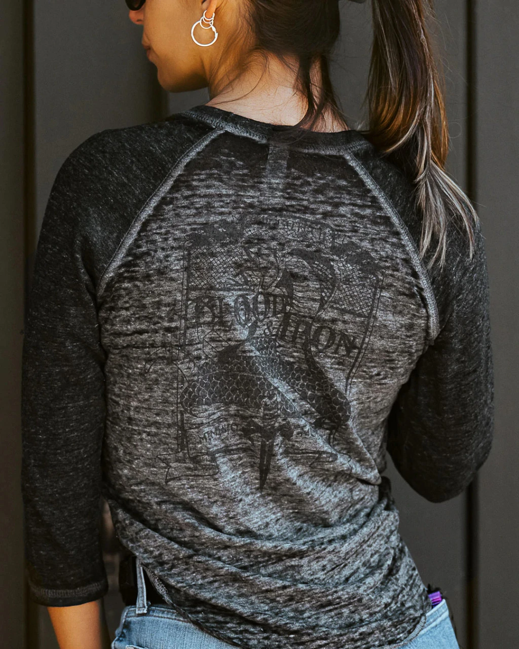 Microtech Blood & Iron Baseball T-Shirt Crew Unisex 3/4 Sleeve 4 Microtech Blood & Iron Baseball T-Shirt Crew Unisex 3/4 Sleeve - Image 2