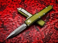 Microtech UTX85 Double Edge Apocalyptic Standard OD Green