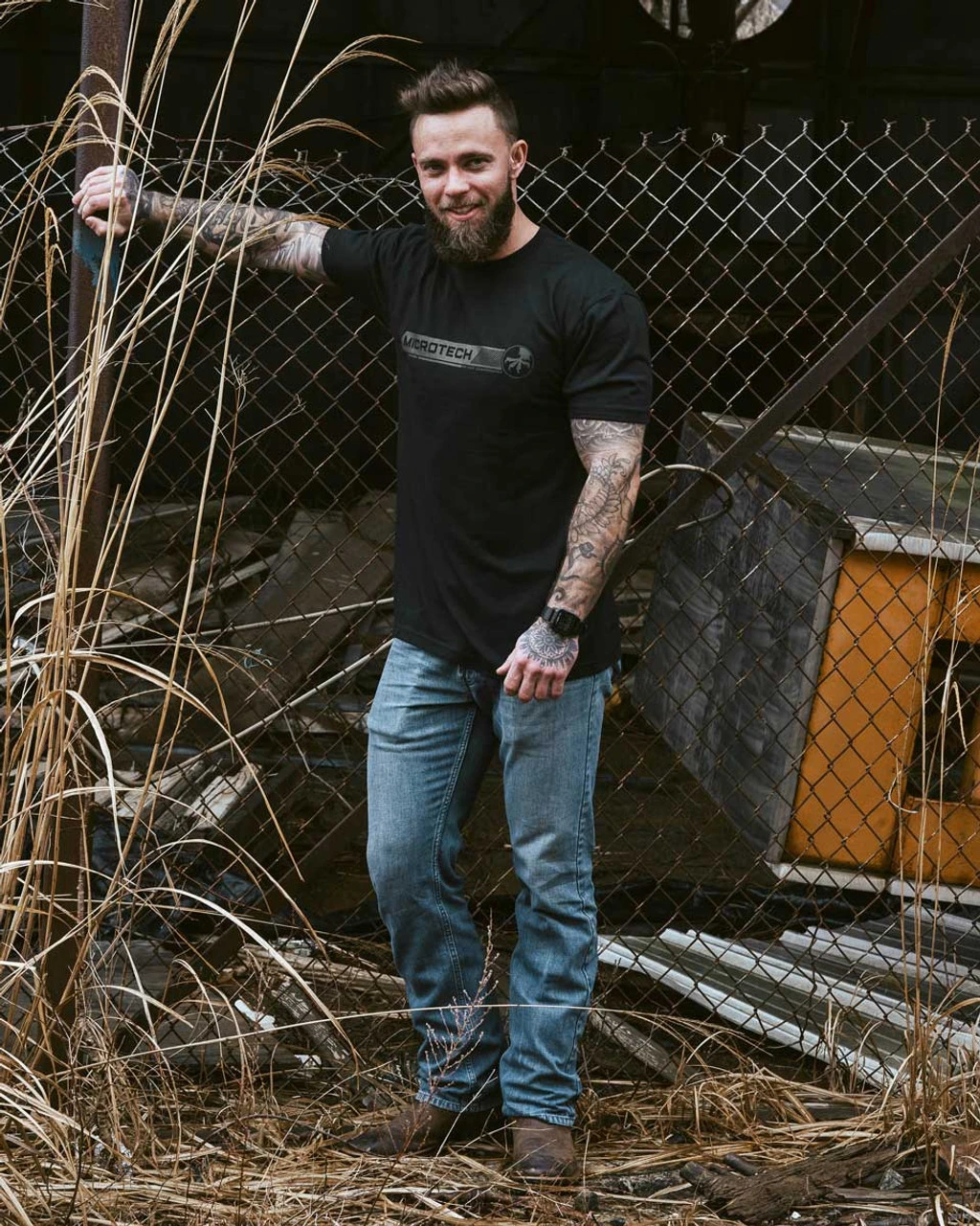 Microtech "Core Logo" Tee Shirt SS Crew Unisex Black/Green 3 Microtech "Core Logo" Tee Shirt SS Crew Unisex Black/Green