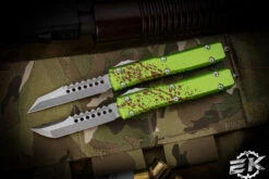 Microtech Ultratech Zombie-Tech Set Warhound/Hellhound OTF 3.4" Stonewash 119-10SETZTS