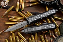 Microtech Daytona Bubble Inlay OTF Automatic Knife 3.1" Dagger Stonewash 126-10BIS