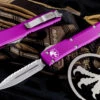 Microtech Ultratech OTF Automatic Knife Violet 3.4" Dagger Stonewash Serrated 122-12VI