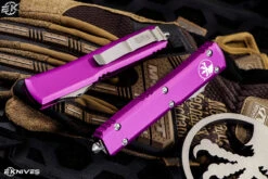 Microtech Ultratech OTF Automatic Knife Violet 3.4" Dagger Stonewash Serrated 122-12VI 5 Microtech Ultratech OTF Automatic Knife Violet 3.4" Dagger Stonewash Serrated 122-12VI -Southern Blades IMG 0195 Edit 34905.1651000349